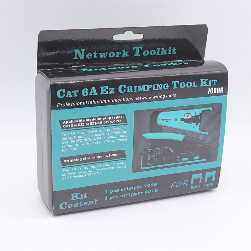 7088K 6A类通孔网线钳工具套装