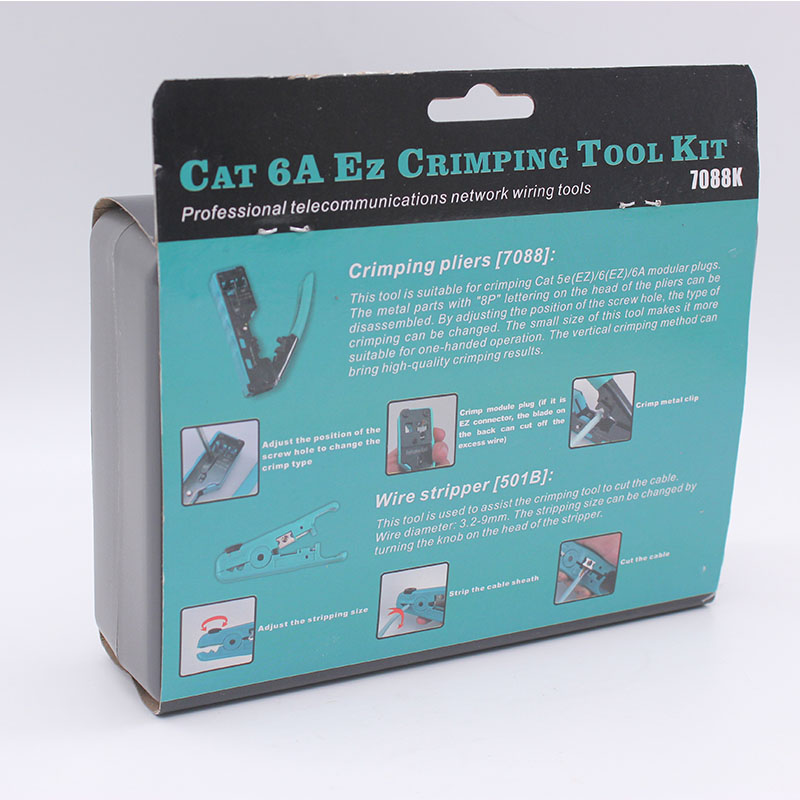 7088K 6A类通孔网线钳工具套装